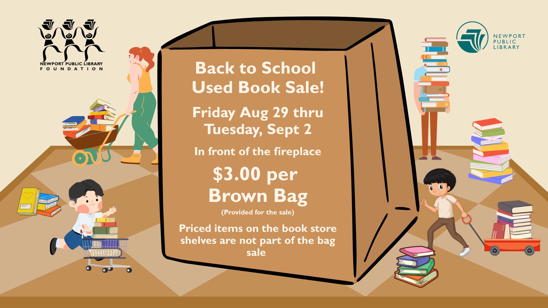 back to school book sale